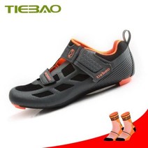 사이클 경량 평페달 라이딩 슈즈 Tiebao 사이클링 신발 로드 트라이애슬론 남성 통기성 자전거 슈퍼 스타 운동 스니커즈사이클링, 없음, socks with 1815 O+9
