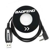 무전기Baofeng 워키 토키 액세서리 2 핀 스피커 마이크 USB prorgarming 케이블 안테나 UV-5R BF888S UV-82, 03 K-Cable