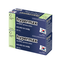 크린랩 하이퍼맥스 알카라인 건전지 AA 40개+8개 총48개