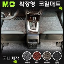 2022년 2023년 쏘렌토 4세대 MQ4 확장형 코일매트, 블랙(Black), 일반차량 - 1열+2열 [5인승]