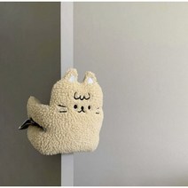 인형 도어스토퍼 손끼임방지 문닫힘방지 곰돌이 토끼 인테리어 강아지, 도어스토퍼 고양이-브라운, 1개