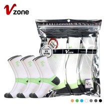 폴턴 V존 남성 스포츠 장목 PVC 3족 세트 패션양말 명품양말