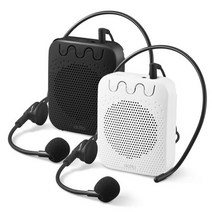 엑토 휴대용 강의용 수업용 가이드 헤드 마이크 블루투스 무선 앰프 스피커 기가폰, MIC-16(화이트), 화이트