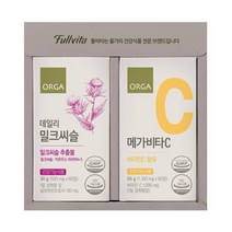 풀비타 답례 감사 명절 선물세트 밀크씨슬 메가비타C 세트 120정 회사 교회 친정 처가 시댁 큰댁, 35개