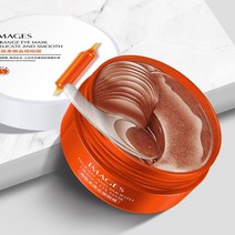 스킨 케어 히알루론산과 홍조 성분이 함유된 하이드로겔 아이패치 홍조류 보습 아이 마스크(60개입) 주름 방지 아이백, 핏빛 오렌지