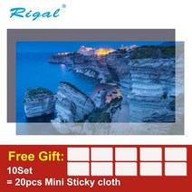 캠핑 빔스크린 빔프로젝터스크린 rigal 60 84 100 120 130inch hd 프로젝터 스크린 고휘도 반사 패브릭 천 프로젝션 스크린 anti-light screen, 1-120인치