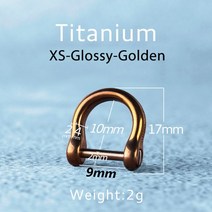 티타늄 명품 자동차 제작 키링 키홀더 백참 열쇠 고리 말굽 버클 경량 키 체인 컬러, 티타늄-09-황금