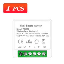 Zigbee 3.0 미니 스마트 스위치 16A DIY Realy 모듈 Tuya Smart Life APP Control for Alice Alexa Google 홈 오토메이션, [01] 1 piece, 01 1 piece