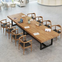 우드슬랩 테이블 카페 회의용 거실 긴 책상 사무실, 단일ㅣ길이140x너비70x높이75판두께5cm