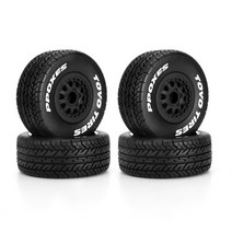 지게차타이어Hotstrom-110x43mm 쇼트 코스 트럭 휠 타이어 1/10 RC 자동차 슬래시 아르마 센톤 HuanQi 727, 04 D