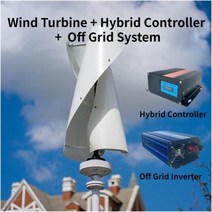 발전기 소형 태양광 캠핑용 15KW 20KW 풍력 터빈 수직 대안 없는 에너지 풍차 가정용 24V 48V 96V 하이브리드 컨트롤러, 48V+White+Option 6