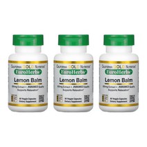 2+1 캘리포니아골드뉴트리션 레몬밤추출물 유로허브 500mg 60베지캡슐 밀봉화 탄닌 유제놀 테르펜 꿀풀과 멜리사 오피시날리스 로즈마린산 스위트 밤 꿀벌허브
