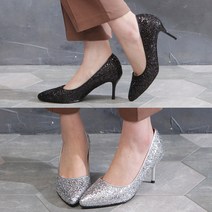 벨루치슈즈 여성 스톤 펄 글리터 스틸레토 하이힐 펌프스 7cm 국내제작 2컬러