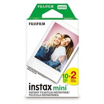 Fujifilm 인스탁스 미니 즉석 필름 트윈 팩 화이트, White, 20 photos