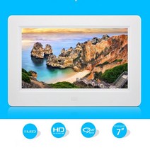 디지털액자 전자액자 전자앨범 초박형 LED 전자 사진 앨범 HD 디지털 포토 프레임 LCD 7 인치 1024x600, 02 미국 플러그
