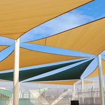 아이스타스 썬쉐이드 타프 HDPE 메쉬 삼각형 3x3x3m, 샌드 sand