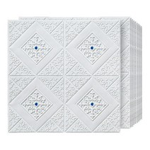 천장마감재 천정 마감재 화장실 벽 스티커 벽지 3D 셀프 접착 천장 장식 패널 지붕 거실 어린이 방 홈, [02] 5pcs, [01] Blue-white