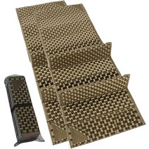 REDCAMP 캠핑용 클로즈드 셀 폼 슬리핑 패드 55.9cm(22인치) 너비 경량 접이식 캠핑 패드 하이킹 백팩용 182.9 x 55.9 x 1.9cm(72 x 22 x 0, Khaki 2 Pack