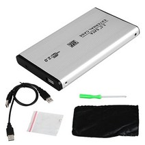 SSD케이스 외장 하드 케이스 2.5 quotSATA 드라이버 SSD 케이스 휴대용 USB 2.0 SATA 인클로저 노트북 하드, 한개옵션1, 01 은