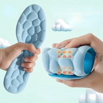 지압 마사지 마사지샵 EVA 3D 발 지압 깔창 남성 및 여성용 부드러운 통기성 스포츠 쿠션 삽입 땀 흡수 탈, [05] 43-44, 11 Blue 01