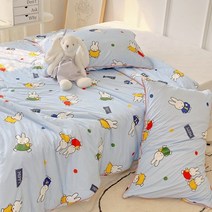 부드럽고 피부친화적인 Miffy 어린이 여름 쿨이불, 블루 미피