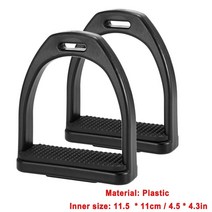 승마 장식 승마용품 케이지 등자 플렉스 스틸 말 안장 미끄럼 방지 말 페달 안전, 타입 2 블랙, 02 Type 2 black