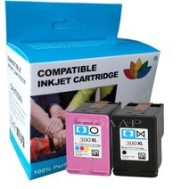 HP 잉크 카트리지 교체 호환 HP 300 XL CC640E CC643E HP D1600 D2500 D5500 F2400 F4200 F4400 F4500 시리, 한개옵션1, 03 1pk--Tri-color