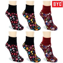 BYC 여성 겨울 기모 버선 6켤레