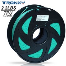 [해외] 큰 TRONXY 3D 프린터 필라멘트 TPU 3D 유연한 TPU 필라멘트 1.75MM 2.2 LBS (1KG) 재질 TPU 색상, 1 KG TPU Green
