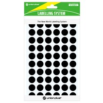 유니온플러스 unionplus 원형스티커일반(302/흑색) UL-302BK 12mm 1개