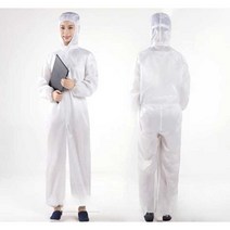 제전복 투피스 반도체 방진복 클린복 크린복 방역복, S-6XL  블루  10P
