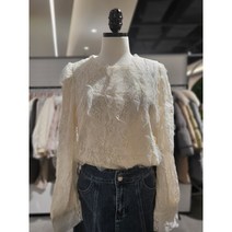 [나인스텝] 꽃레이스자수블라우스 N23NS3105