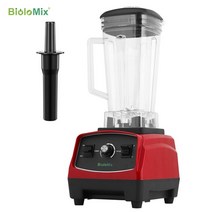 미니믹서기 가정용믹서기 bpa free 3hp 2200w 헤비 듀티 상업용 블렌더 믹서 과즙 짜는기구 고성능 푸드 프로세서 아이스 스무디 바 과일 블렌더, 빨간색, 나는 플러그