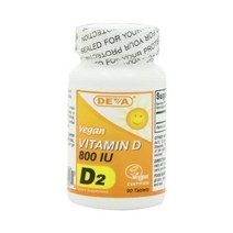 DEVA 비건 비타민 D 800 IU 정제 90정, 90 Count (Pack of 1)