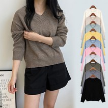 ★쭈니파파몰★ 베스 브이넥 루즈핏 캐시울 니트 SD-220827
