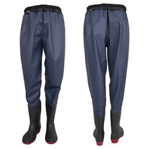 맥스메가다인 해루질 낚시 모내기 갯벌 웨이더 바지 허리 장화, 230, 네이비