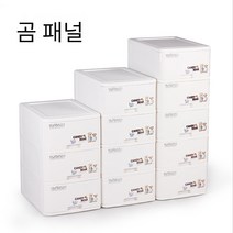 서랍 보관 캐비닛 아기 옷장 플라스틱 정렬 캐비닛 서랍 캐비닛, 4 층 깊이 41 표면 폭 32.5 높이 70cm, 곰 패턴