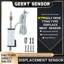 GEERT-자동 리셋 KTR 10-200mm 선형 변위 센서 전자 눈금자 소형 스프링 변환기, KTR-50MM