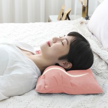 수니홈 조절 경추베개, 심플 핑크, 메밀