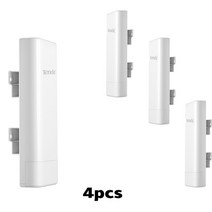 무선 라우터 Tenda O3 2.4Ghz 포인트 투 무선 브리지 5km 변속기 POE 슈퍼 실외 엘리베이터 링 AP 리피터, 04 4pcs_03 Add Uk Plug