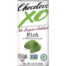 초코러브 XO 민트 인 60% 다크 초콜릿 노 슈가 애디드, 1개, 90g