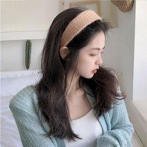 은꽃밴드 니트와이드머리띠(7color) 여성 헤어밴드