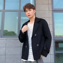 남자코트코디 맥코트 울코트 남자 반코트 남자반코트 네이비 싱글코트 정장 해군 캐시미어 오버핏