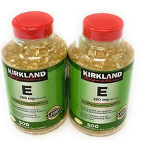 커크랜드 비타민E 400IU 180mg 500소프트겔 2팩, 개, 500 카운트(2팩)