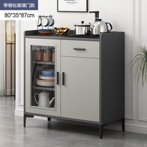 원목홈카페장 카페장 낮은그릇장 높은그릇장 우드 정리함 캐비닛 앤틱 다용도, 80cm 유리