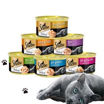 쉬바 캔 85g 10종 중 1선택 고양이 간식, 1개, 7세이상 참치와 게살