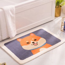 은창]큐트 캐릭터 코지 발 매트 욕실 러그 주방 카페트 카펫 발매트, 힙 시바견