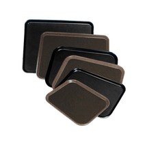 7사이즈 카페 베이커리 논슬립 쟁반 플라스틱 사각 업소용 카페 서빙 트레이, 밤색