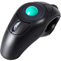 EIGIIS 2.4G 인체 공학적 트랙볼 핑거 휴대용 USB 무선 마우스 PC 노트북 맥 왼손잡이 및 오른손잡이 사용자를 위한 (블랙 레드 트랙볼), Black Wireless Green TrackBall