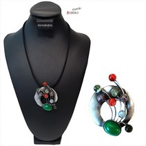 돈나보보스 수공예공방브로치&목걸이(실크줄포함)-04